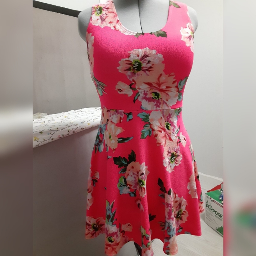 Neon pink spring dress!